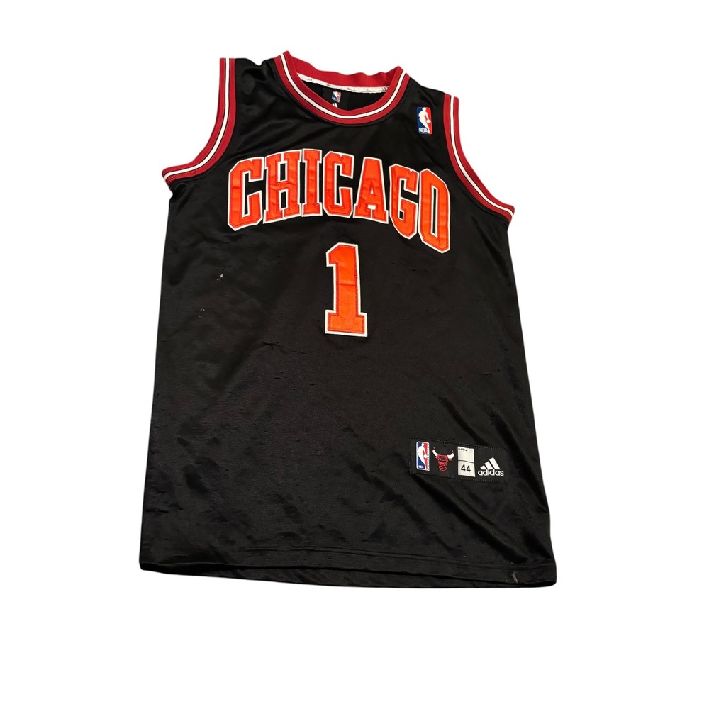 Adidas Chicago Bulls Derrick Rose 1 NBA Jersey Black‎ Mens Size 44 Medium